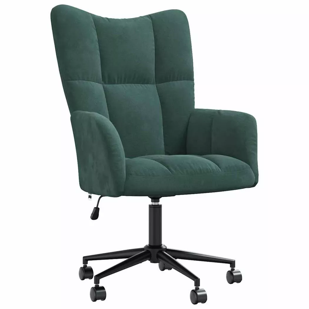 Chaise de relaxation Vert foncé Velours - Vidaxl