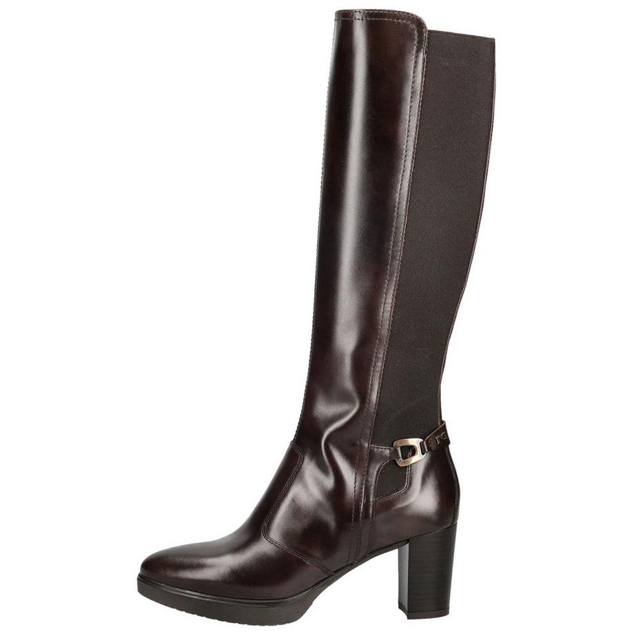 Nero Giardini Knielange Stiefel mit Blockabsatz und Seitenschnalle  