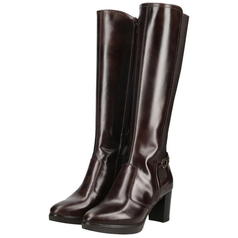 Nero Giardini Knielange Stiefel mit Blockabsatz und Seitenschnalle  