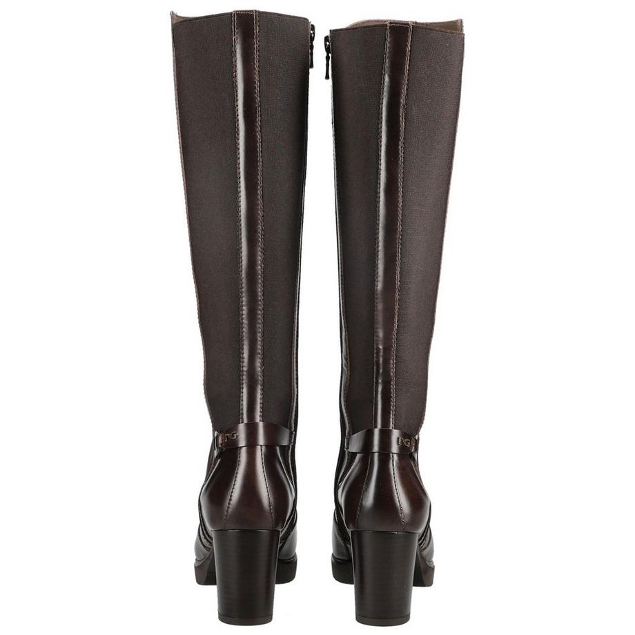 Nero Giardini Knielange Stiefel mit Blockabsatz und Seitenschnalle  