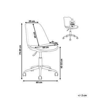 Beliani Chaise de bureau en Cuir PU Moderne DAKOTA  