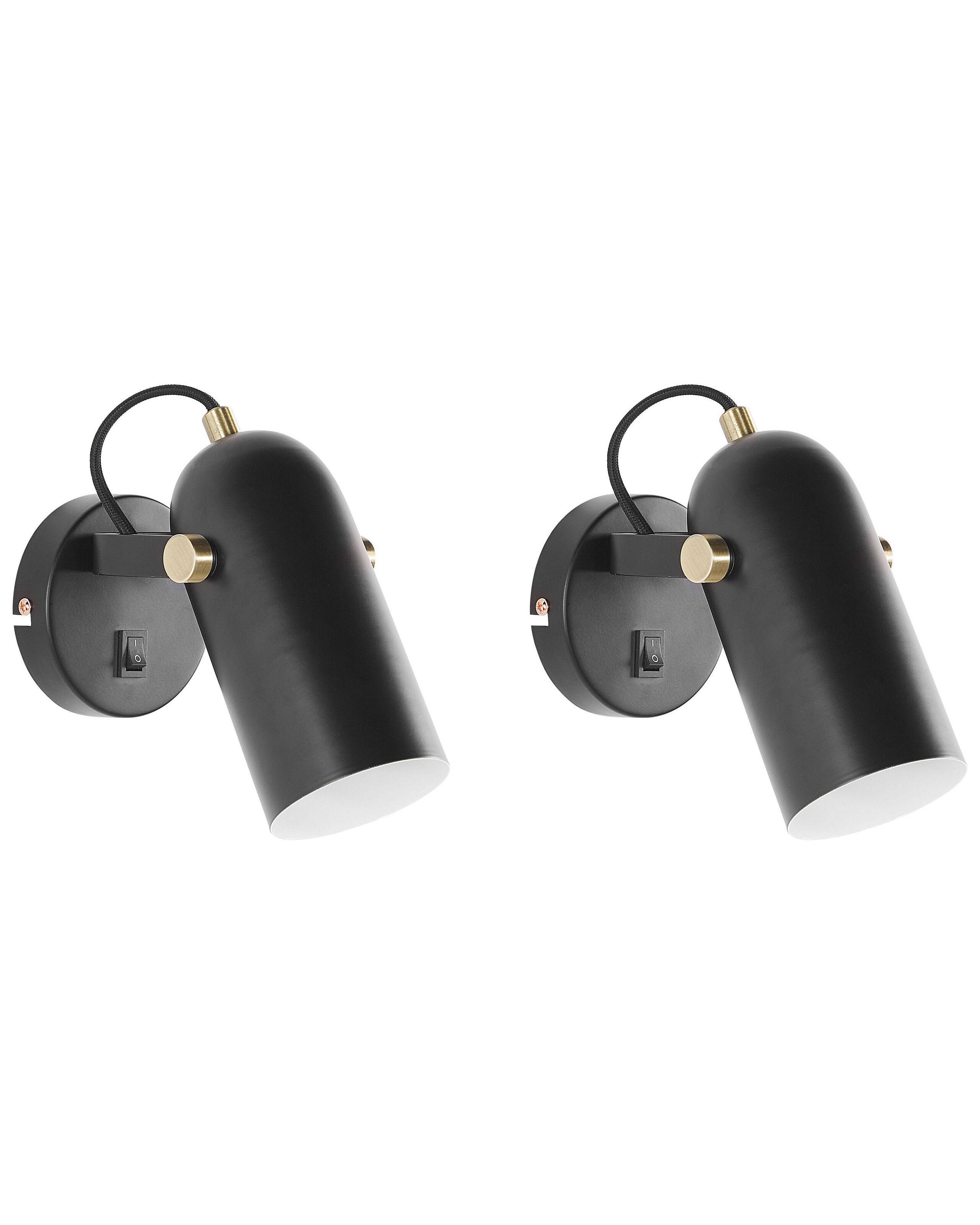 Beliani Set mit 2 Lampen aus Metall Modern TYRIA  