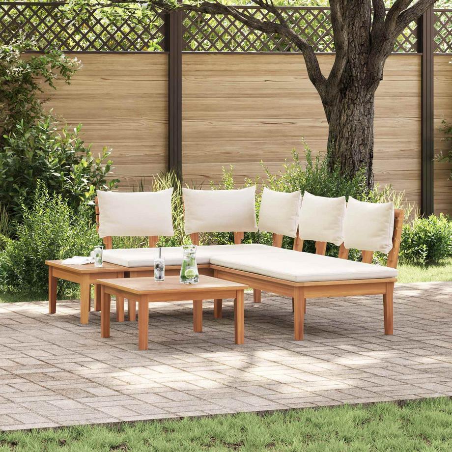 VidaXL Divano da giardino Legno massello di teak  