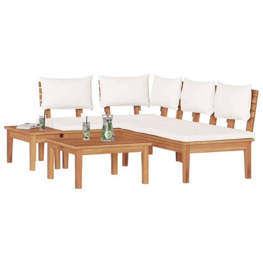 VidaXL Divano da giardino Legno massello di teak  