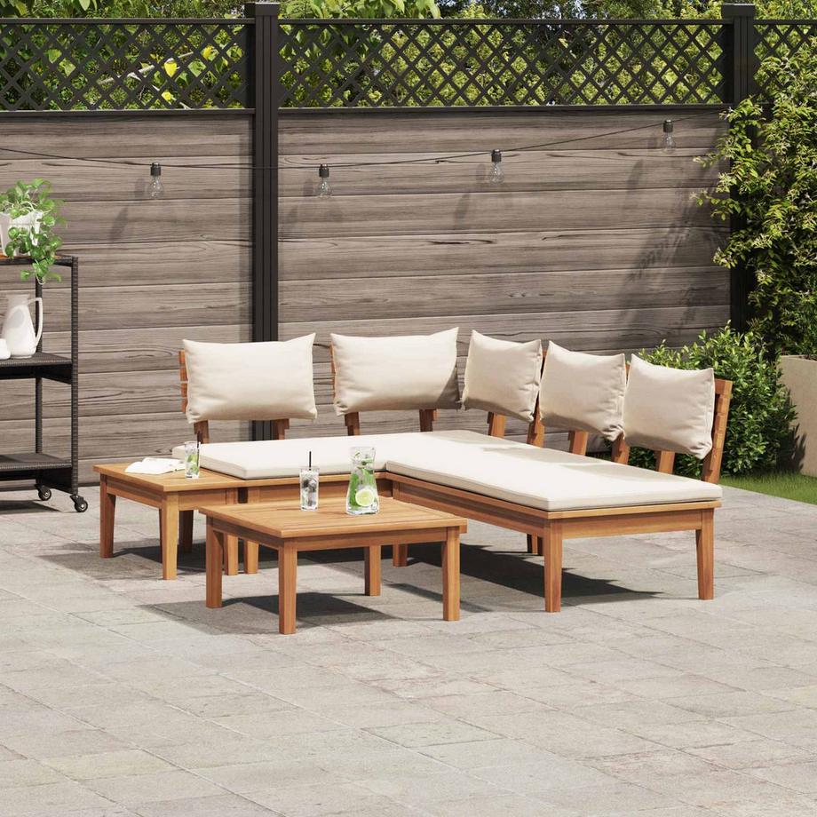VidaXL Divano da giardino Legno massello di teak  
