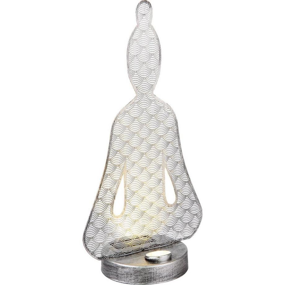 Solarleuchte Metall silber antik LED