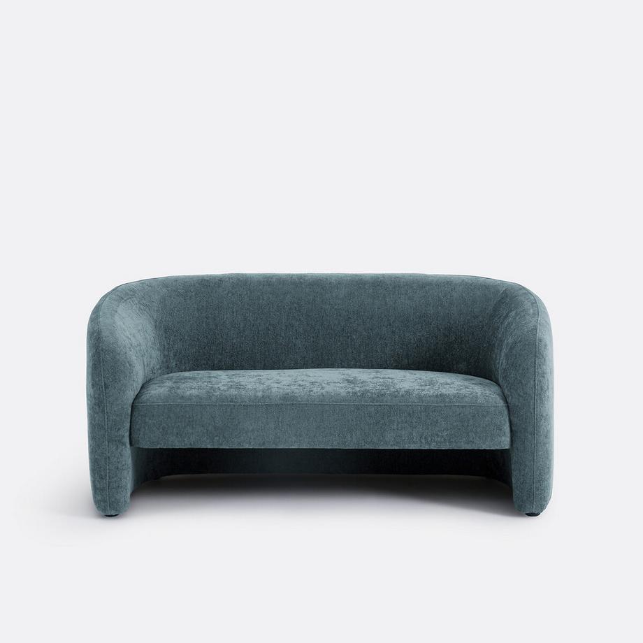 Canapé chenillé fin 2 places