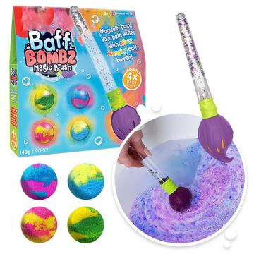 Magic Brush , 4 x Badebomben, malen Sie Ihr Badewasser magisch, kreatives Spielzeug für Kinder