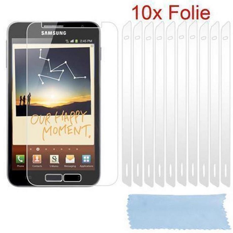Cadorabo  Displayschutzfolien kompatibel mit Samsung Galaxy NOTE 3 - Schutzfolien in HIGH CLEAR - 10 Stück hochtransparenter Schutzfolien gegen Staub, Schmutz und Kratzer 