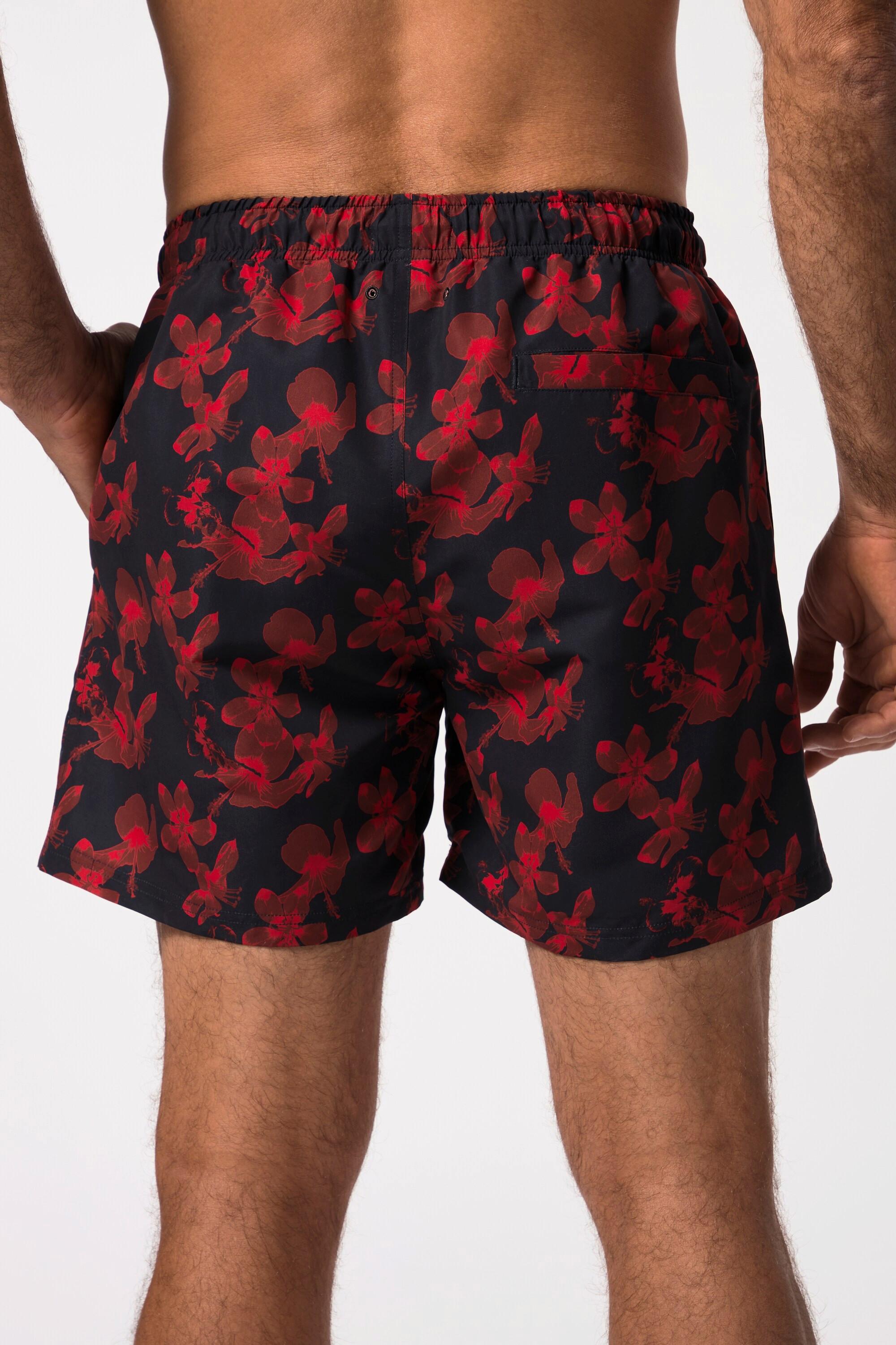 JP1880  Shorts da mare con cintura elastica e stampa floreale 