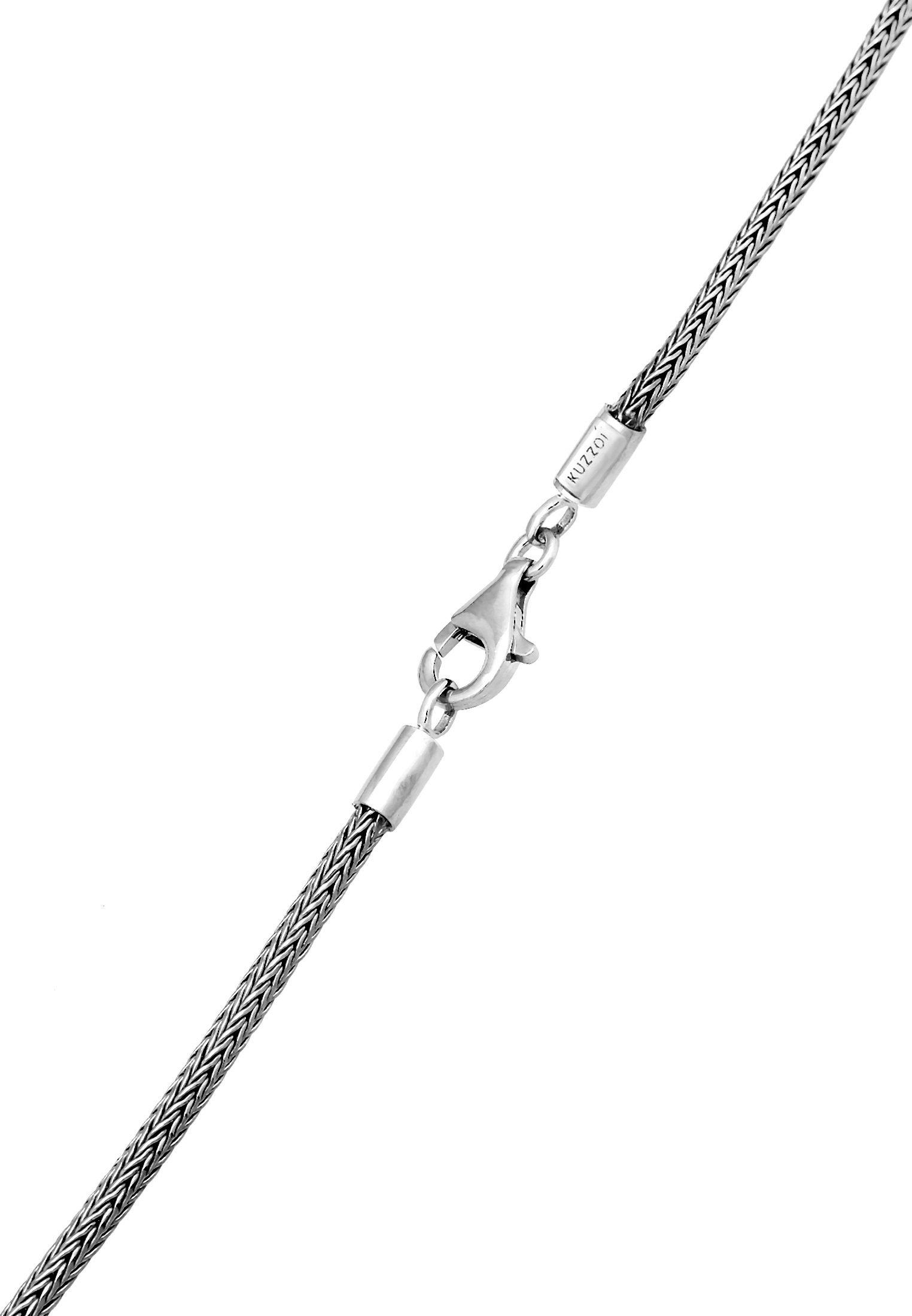 Kuzzoi  Halskette Männerkette Kreuz Gehämmert Massiv 