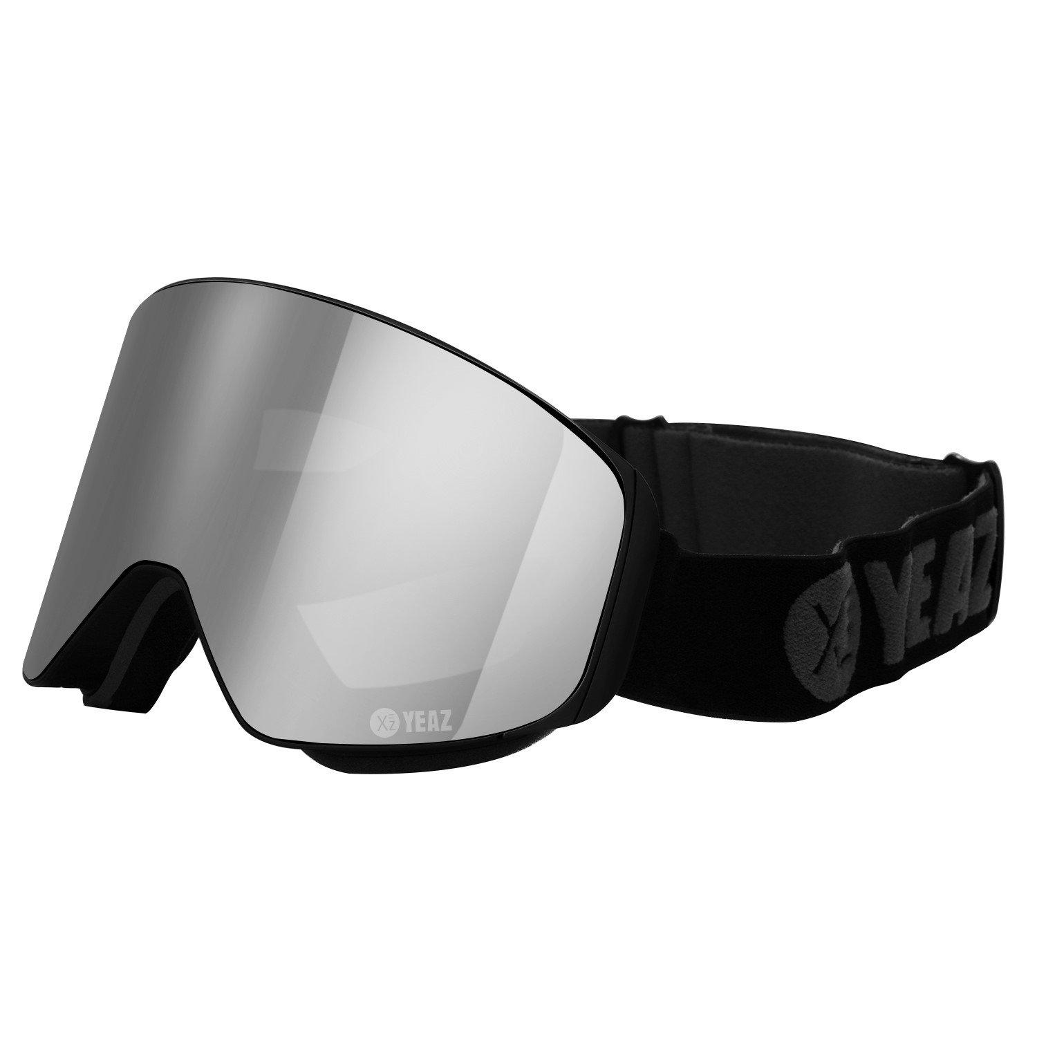 Image of YEAZ APEX Magnet-Ski-Snowboardbrille silber verspiegelt/schwarz