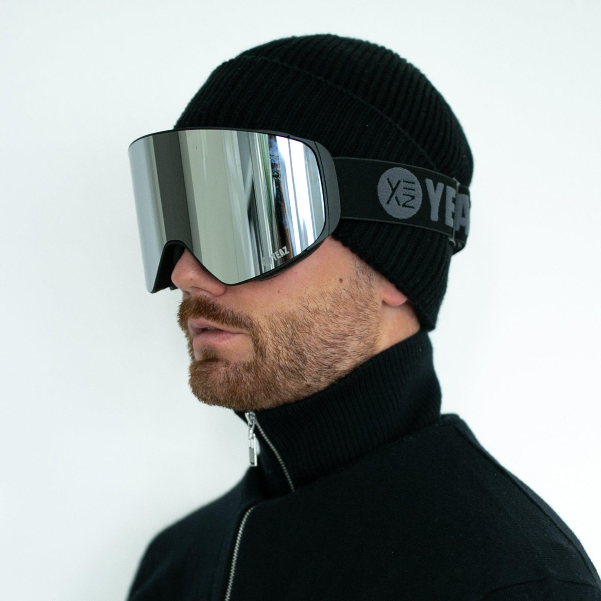 YEAZ  APEX Occhiali da sci snowboard Magnet argento a specchio/nero 