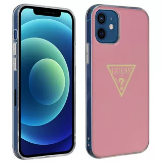 GUESS  Cover iPhone 12 e 12 Pro Guess Rosa Rosa