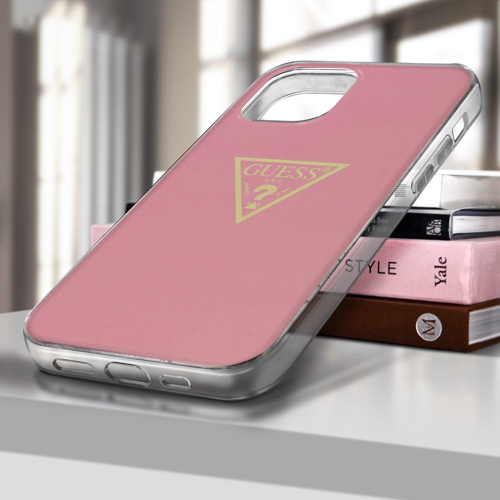 GUESS  Cover iPhone 12 e 12 Pro Guess Rosa Rosa