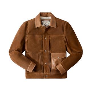 Joe Browns Giacca in pelle bicolore con fodera a quadri  