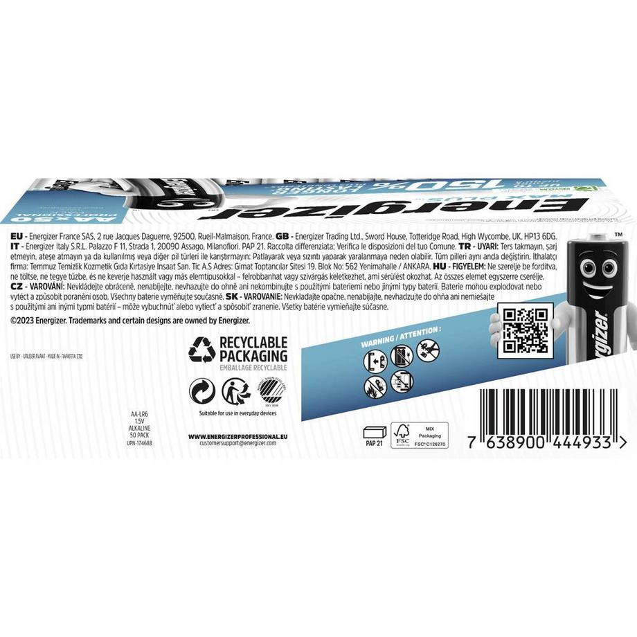 Energizer  Batteria Stilo (AA) 50 pz. 