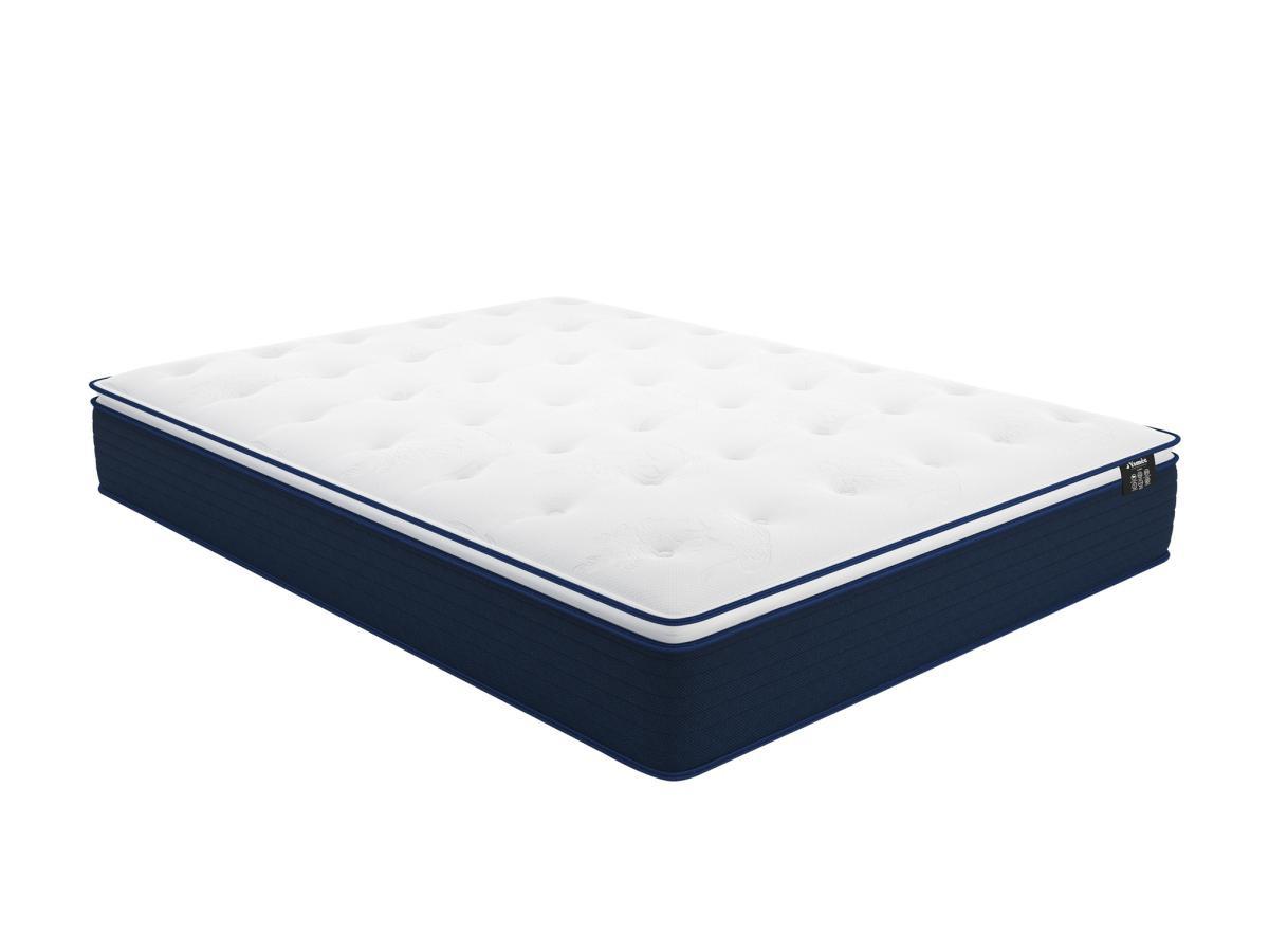 Ysmée Ensemble 140 x 190 cm sommier coffre blanc + matelas ressorts ensachés et surmatelas intégré ép.24cm - ALTIER de YSMÉE  