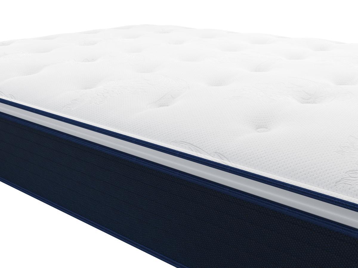 Ysmée Ensemble 140 x 190 cm sommier coffre blanc + matelas ressorts ensachés et surmatelas intégré ép.24cm - ALTIER de YSMÉE  