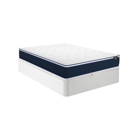 Ysmée Ensemble 140 x 190 cm sommier coffre blanc + matelas ressorts ensachés et surmatelas intégré ép.24cm - ALTIER de YSMÉE  