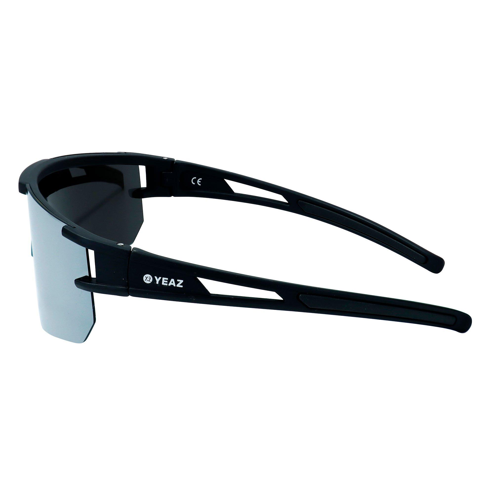 YEAZ  SUNSPARK Lunettes de soleil de sport Black/Silver Mirror 