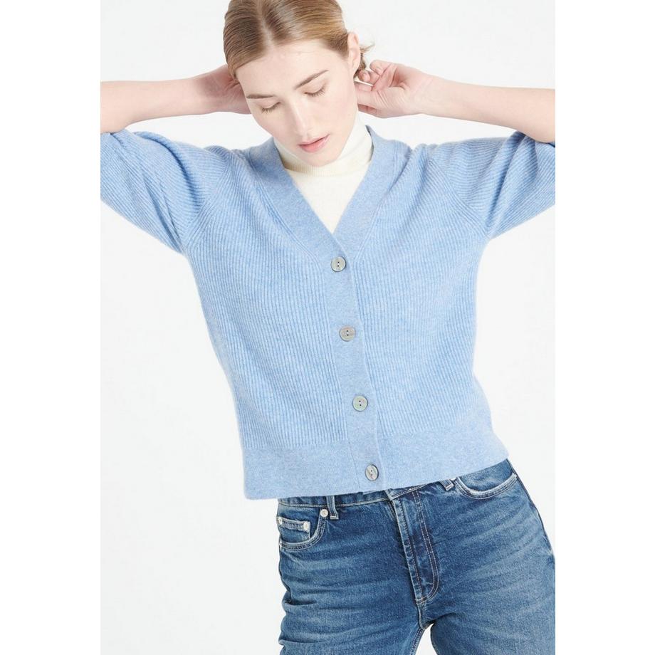 Studio Cashmere8 MIA 13 V-Ausschnitt Kurzarm Cardigan  