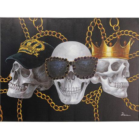 KARE Design Leinwandbild Skull Gang 90x120  