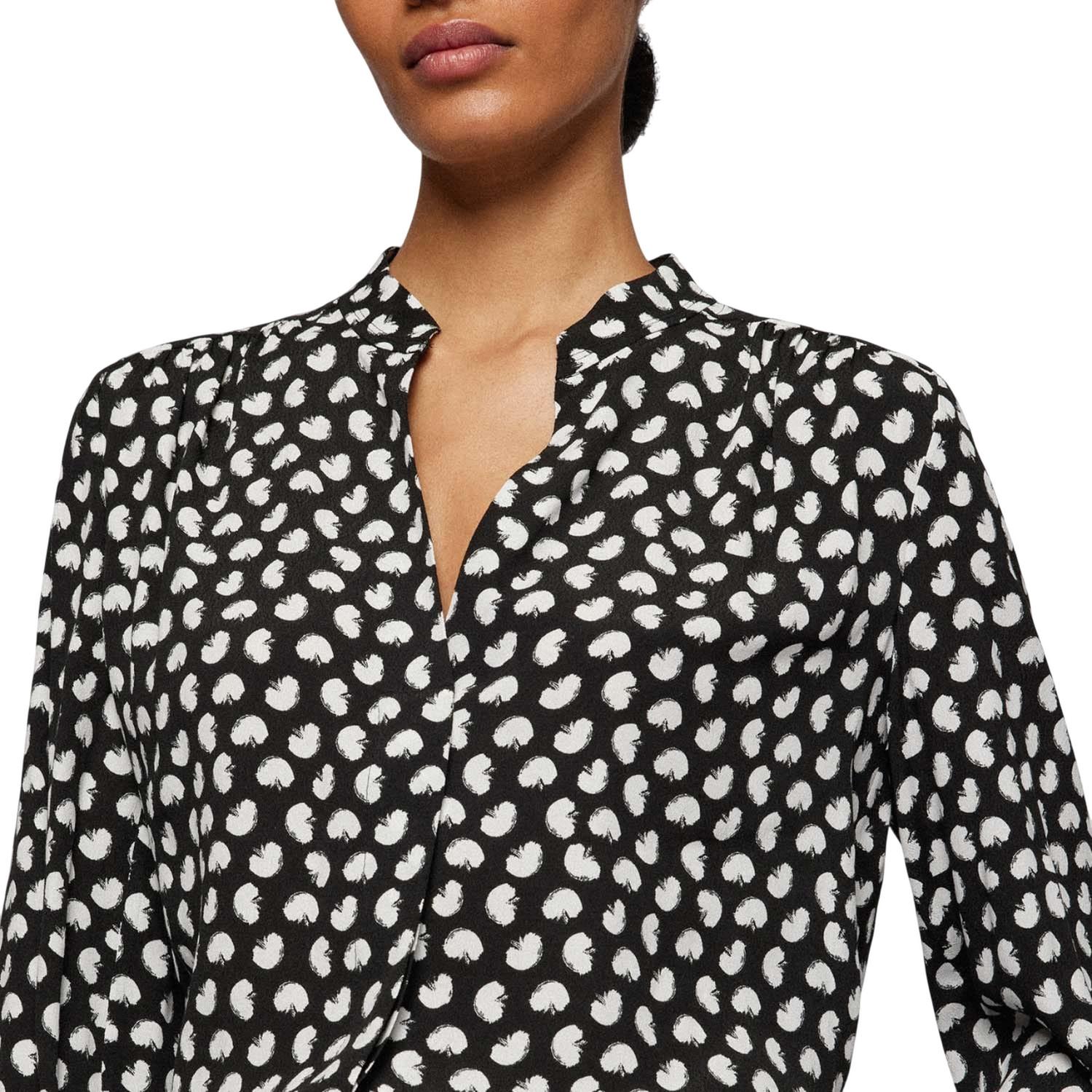 HUGO BOSS Banora17 Polka Dot Button Down Bluse  