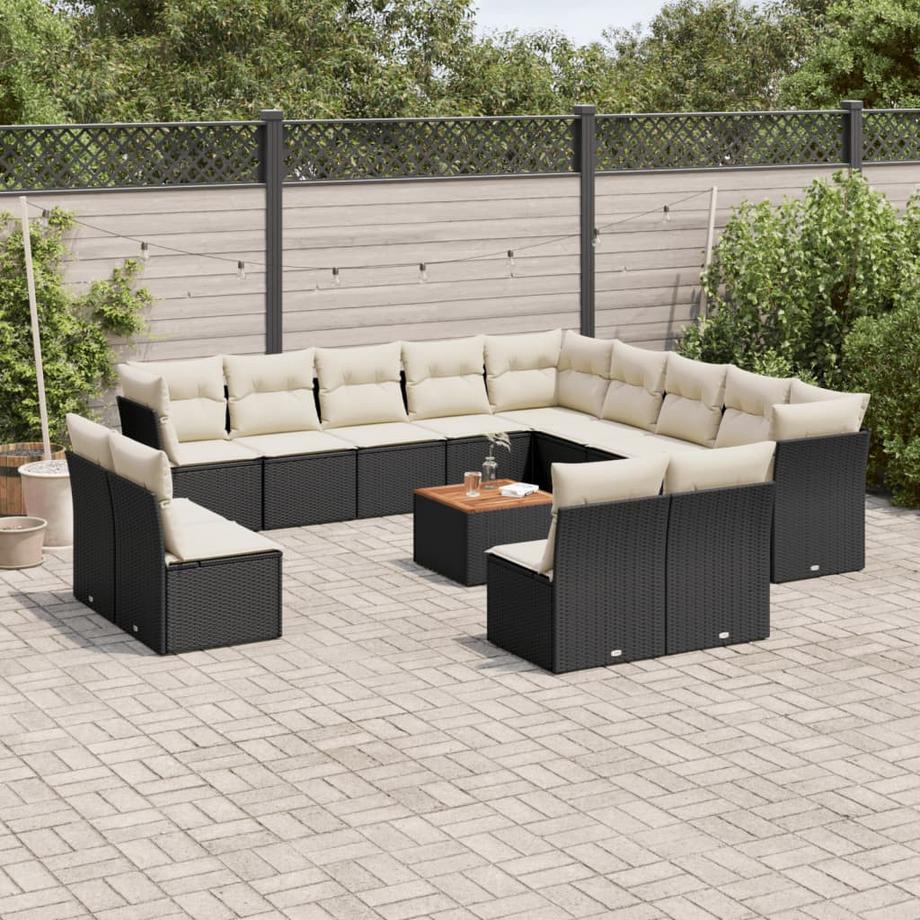 VidaXL set divano da giardino Polirattan  
