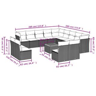 VidaXL Garten sofagarnitur poly-rattan  