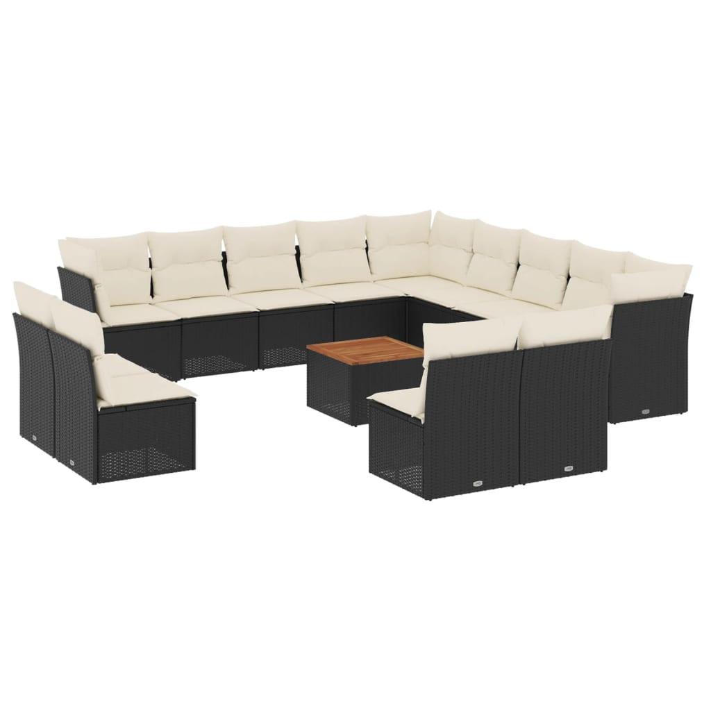 VidaXL set divano da giardino Polirattan  