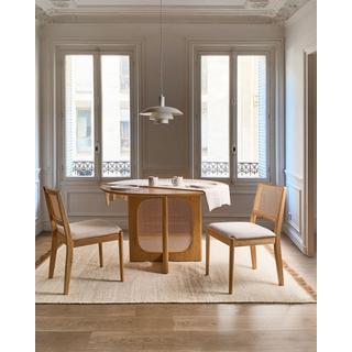 Beliani Lot de 2 chaises de salle à manger en Bois d'hévéa Rétro TAMARAC  