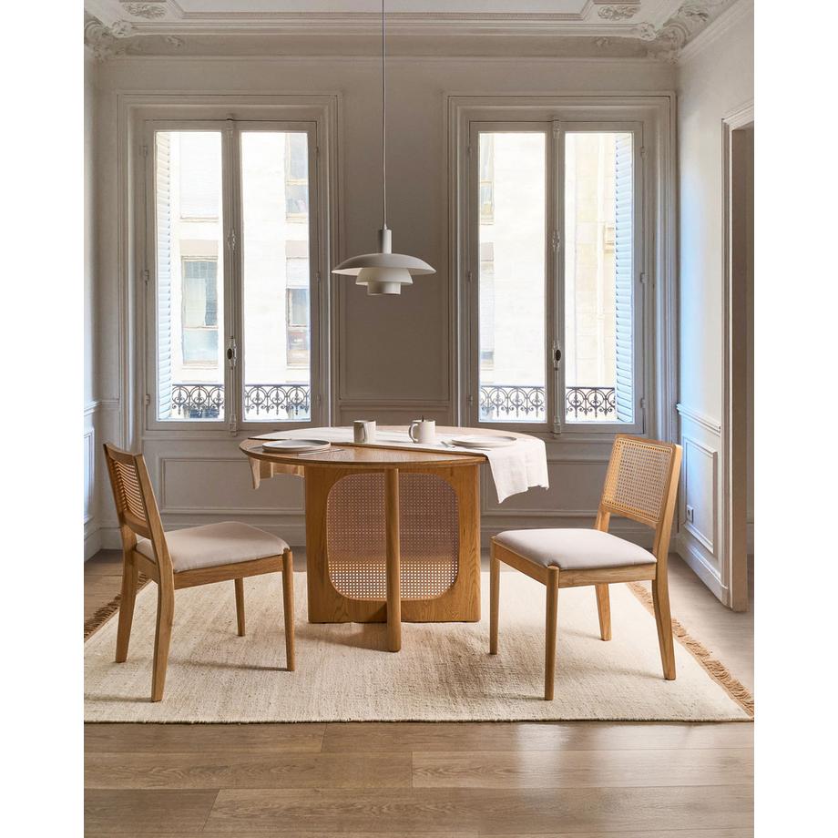 Beliani Set di 2 sedie da pranzo en Legno di caucciù Retrò TAMARAC  