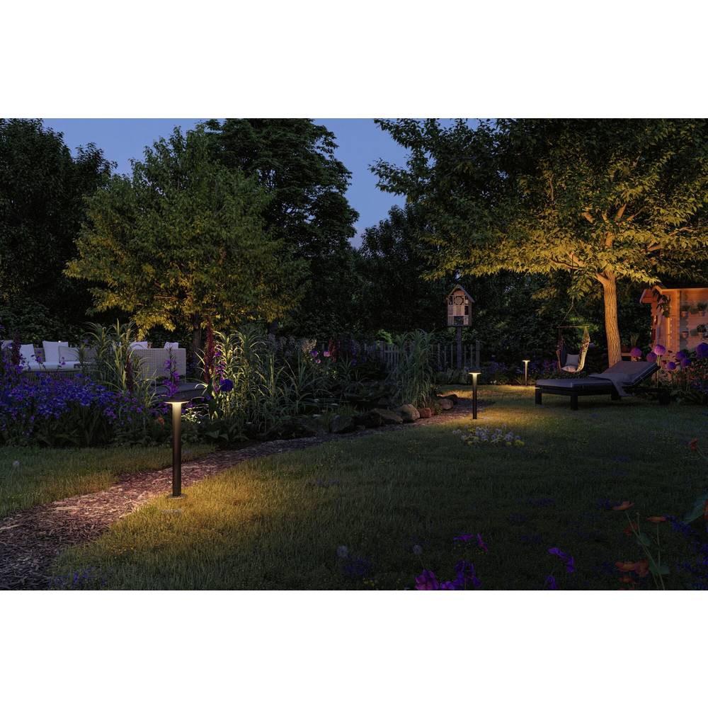 Paulmann P+S Poller Plate IP44 2200K  Beleuchtungssystem Plug & Shine LED-Gartenstrahler LED 7 W Gold Anthrazit  