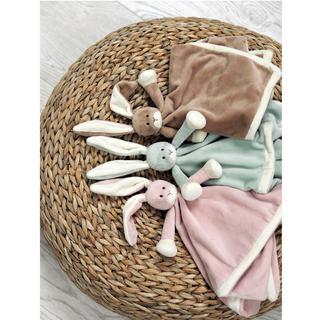 TEDDYKOMPANIET  Schmusetuch Hase Kartoffelbraun (35cm) 