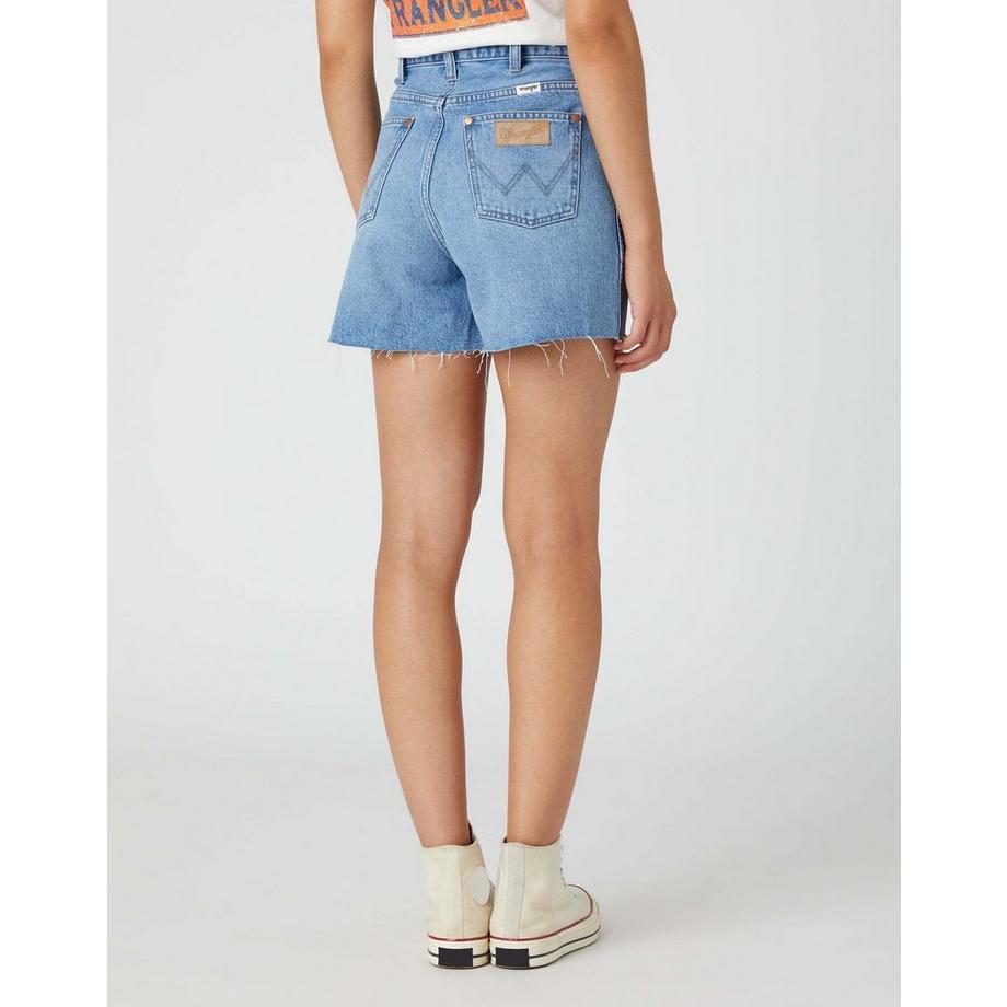 Wrangler Donna Shorts in denim a vita alta  
