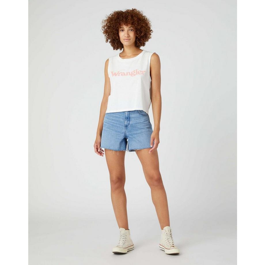 Wrangler Donna Shorts in denim a vita alta  