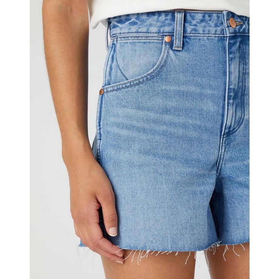 Wrangler Donna Shorts in denim a vita alta  