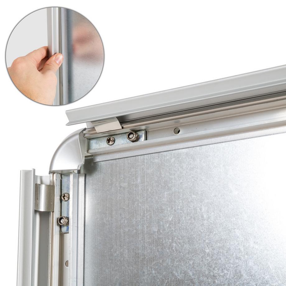 Tectake  Plakatständer  DIN A1, doppelseitig wetterfest, mit Aluminiumrahmen und Fußtank 