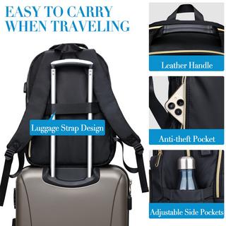 Only-bags.store Rucksack Schulrucksack Teenager mit USB-Ladeanschluss, Rucksack stilvoll  