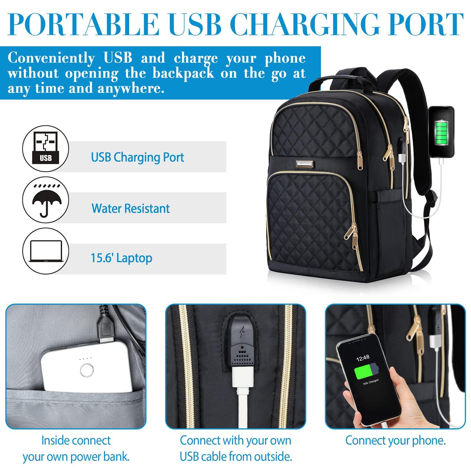 Only-bags.store Sac à dos scolaire Sac à dos adolescent avec port de charge USB, Sac à dos stylé  