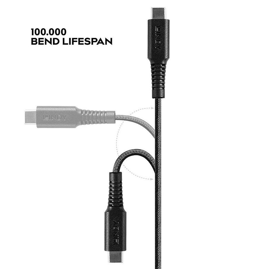 LINDY  31285 cavo Lightning 0,5 m Nero 