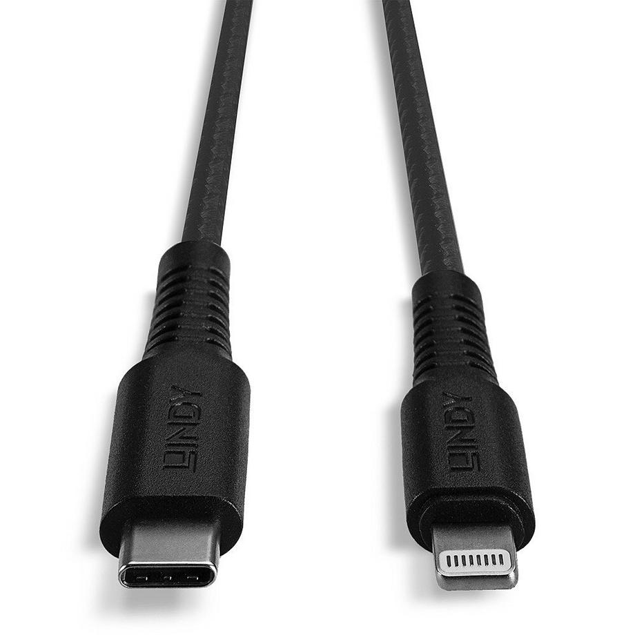 LINDY  31285 cavo Lightning 0,5 m Nero 