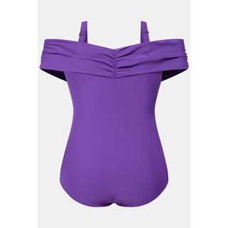 Ulla Popken  Costume da bagno con spalle scoperte, coppe morbide e spalline staccabili 