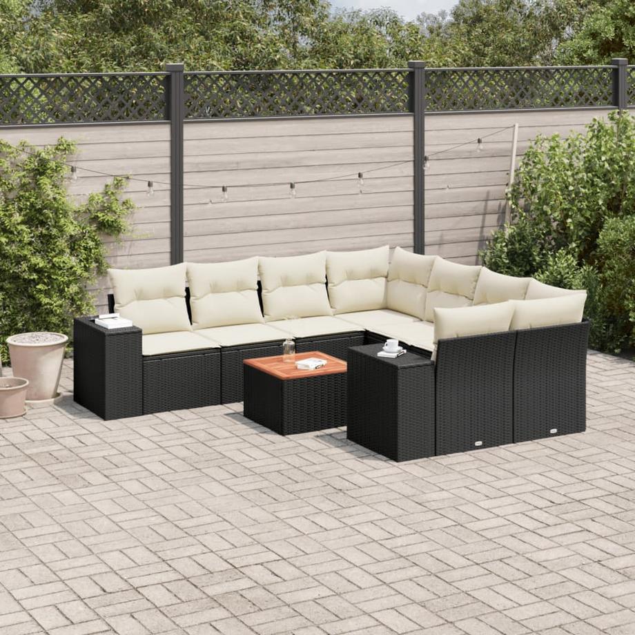 VidaXL set divano da giardino Polirattan  