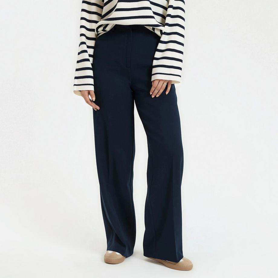 Pantalon large en polyviscose