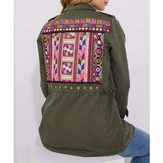 Joe Browns Giacca Khaki Oversize Ricamata  