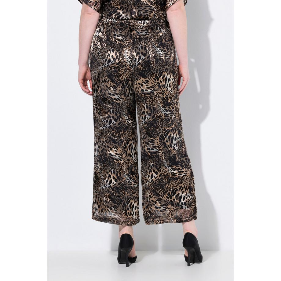 Ulla Popken Chiffon Hose doppellagig weites Bein Elastikbund  