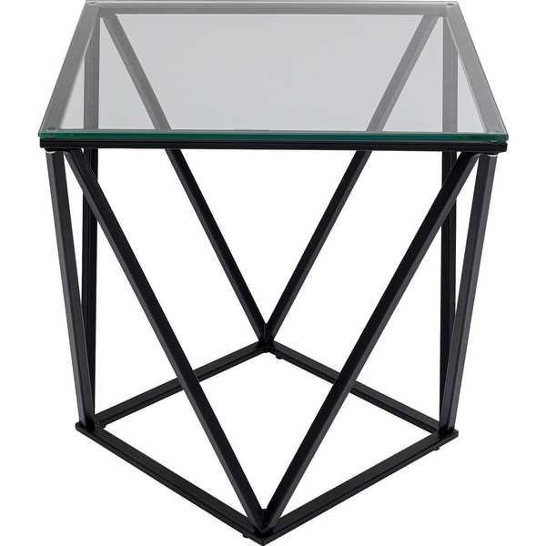 KARE Design Table d'appoint Cristallo noir 50x50  