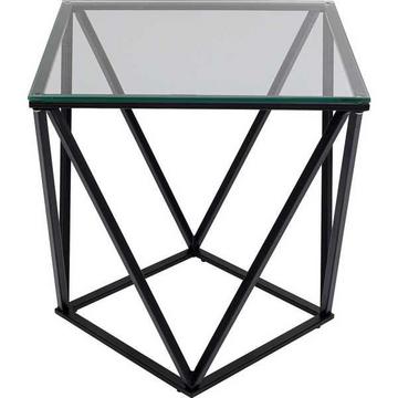 Tavolino Cristallo nero 50x50